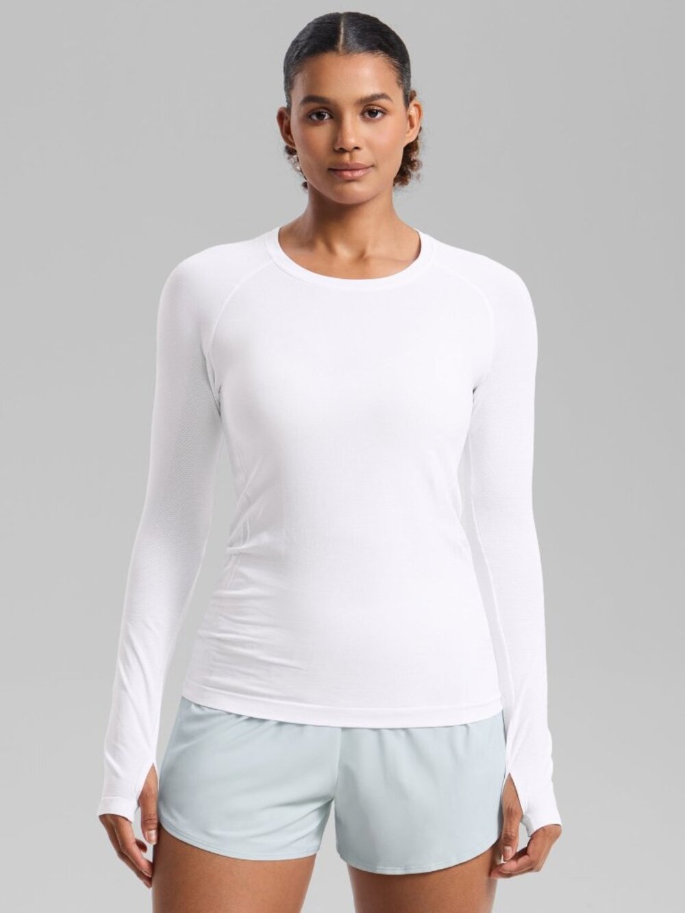 Seamless Slim Long Sleeve Hip Length